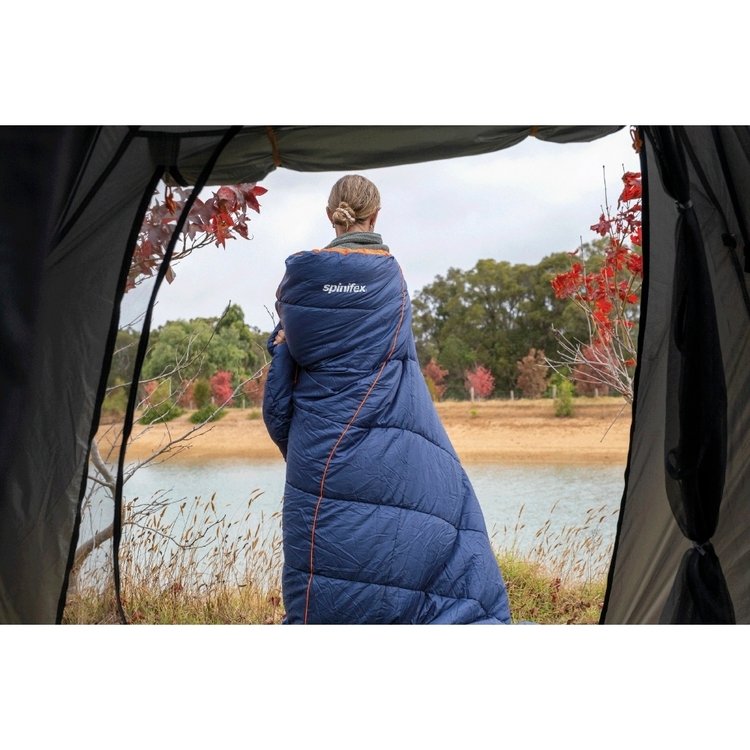 Spinifex Drifter 0° Sleeping Bag Navy & Orange - Image 3