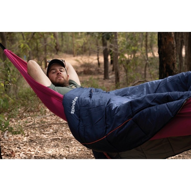 Spinifex Drifter 0° Sleeping Bag Navy & Orange - Image 4
