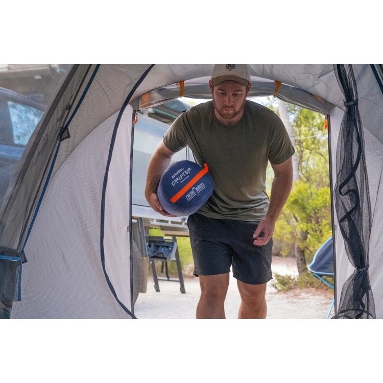 Spinifex Drifter 0° Sleeping Bag Navy & Orange - Image 5